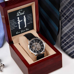 To My Dear Dad Always Remember I Love You – Openwork Watch