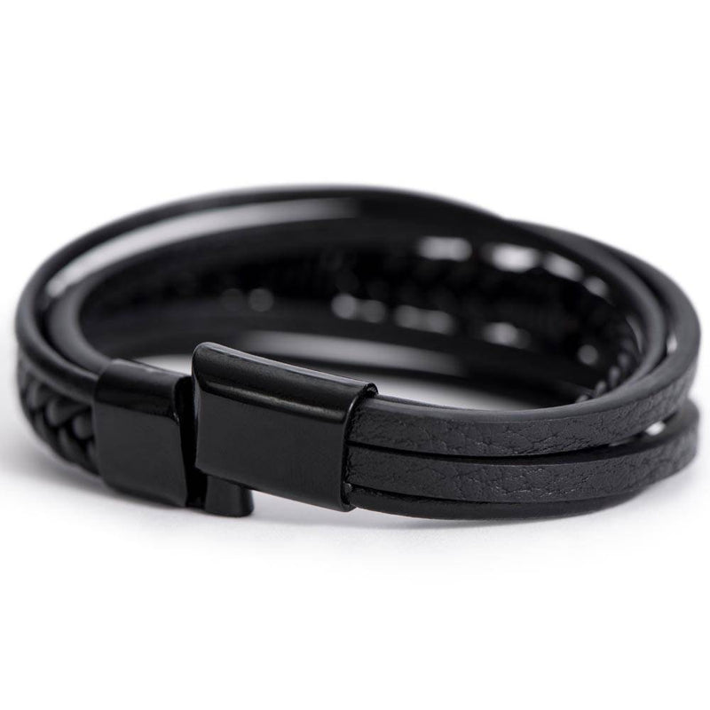 Calm to my Chaos - Leather Cross Bracelet